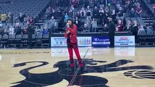 Neil Nayyar singing for Harlem Globetrotters @ Golden 1 Center