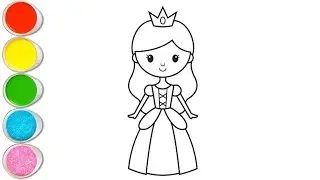 Princess Doll Drawing for Competition | Easy Doll Drawing Step by Step | Kids Drawing & Coloring