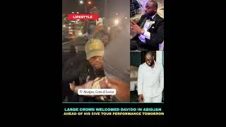 Davido Welcomed to Abidjan by large crowds of people ahead of his #5ivetourabidjan tomorrow