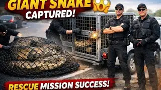 Very large Snake Captured on Highway 😱 | Snake Rescue Team in Action 