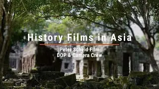 Beng Mealea, trees & creepers. Cameraman, crew from Ho Chi Minh City & Siem Reap. Peter Scheid Film