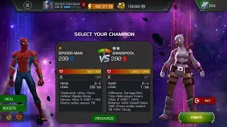 Spider Man Vs Gwenpool Fight Marvel Contest of Champions