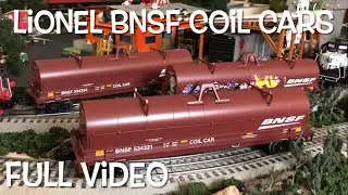 Lionel BNSF Coil Cars Full Video old MTH tooling 12-13-22