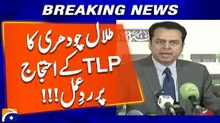 Talal Chaudhry's reaction to TLP protest | Breaking News