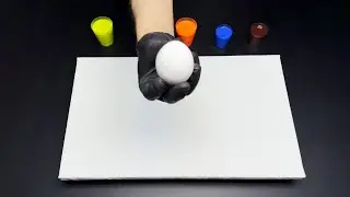 Painting with egg  - Fluid Art tutorial