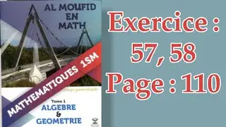 Ensemble (SM) - Ex 57 Et 58 Page 110 - [AL MOUFID]