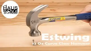 Изогнутый молоток-гвоздодер Estwing E3-12C весом 12 унций с синей виниловой рукояткой с амортизацией