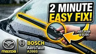 OE wiper blade install, easy step by step instructions Mazda CX5 CX9 CX90 6 3 Bosch Aero Twin review
