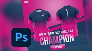 Crafting Striking Sports Jersey Ads for Social Media | Photoshop Design Tutorial