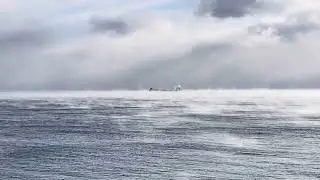 Ghostly Ship Crossing Lake Superior
