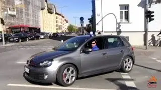 ZFuStW Polizei Regensburg &uuml;ber Gehweg und 180&deg; Wende (Golf GTI)