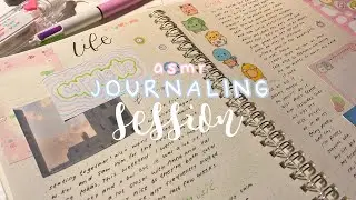 (kinda) asmr journaling session | with music, pen & rain