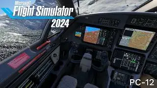 Words most EXTREME Airport!! Courchevel landing feat PC-12 [COCKPIT VIEW] #msfs2024