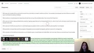 AI Writes an Overall Assessment of an Argument