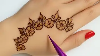 Elegant Floral Charm | Easy Flower Mehndi Design for Beginners 🌸
