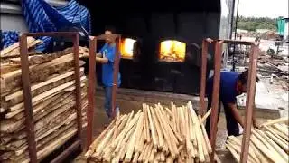 How does a manual Wood Fired Steam Boiler work?