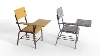 School Chair 3D Model