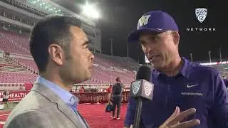 Football: Washington football head coach Chris Petersen on win over Utah
