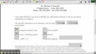Authorization for release of medical information