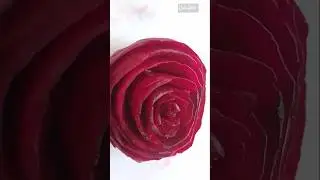Hand Carved Beetroot 🫜 Rose Flower.#handmade
