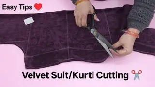 Velvet suit cutting and stitching | velvet suit cutting ✂️ | velvet suit cutting step by step |