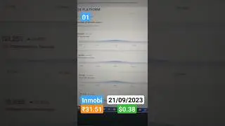 21/09/23&nbsp; 01 Inmobi Earning: $0.38, Ad Impr Served: 15974 Impr Rendered: 1719, ECPM: 0.22
