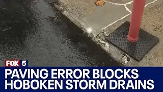 Paving error blocks Hoboken storm drains