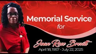 Memorial Service  for  Joan Rose Brevitt  || Aug  30, 2025