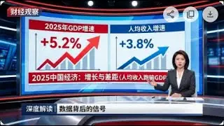 2025年中国经济数据：人均收入再次跑输GDP