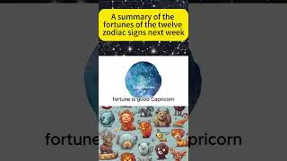 A summary of the fortunes of the twelve zodiac signs next week