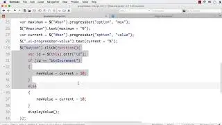 jQueryUI - Widget Progressbar 4 - Change the Value of the Progressbar Programmatically