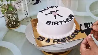 Gym theme cake |How to make fondant topper without fondant cutter |Birtdaycake |BakingBites