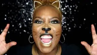 SIMPLE GLITTER BLACK CAT HALLOWEEN LOOK |   BEAU'D BY D.BEASLEY