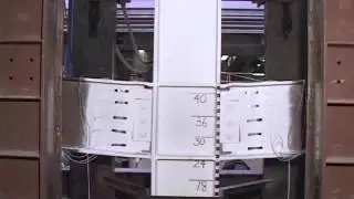 Steel beam-column assembly test 1
