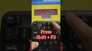 shortcut key Change Text Case Quickly Toggle Hoga UPPERCASE lowercase Capitalize #shorts #getfix #ms