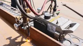 Cutting beam using gas cutting machine automatic 