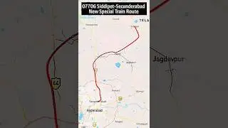 07706 Siddipet-Secunderabad New Special Train Route #train #publictransport #indiantrains