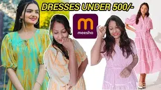 Meesho dresses haul under 499/- #meesho #wishlink #haul  #fashion #shopping 