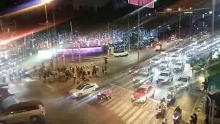 intersection Asok Montri road - Sukhumvit road.
