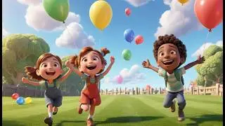 Vier kleine Ballons h&uuml;pfen, h&uuml;pfen, h&uuml;pfe | Lustiges Farbenlied & Aktivit&auml;tsvideo f&uuml;r Kinder