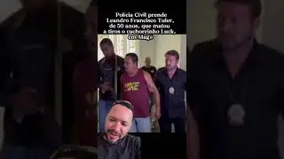 Aten&ccedil;&atilde;o l Pol&iacute;cia Civil prende Leandro Francisco Tuler, de 50 anos, que matou a tiros o cachorrinho