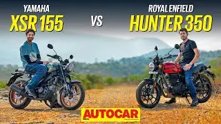 Yamaha XSR 155 vs Royal Enfield Hunter 350 - Two takes on retro | Comparison | Autocar India