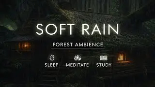 Gentle Rain for Sleep 😴 | Cozy Cabin Rain in a Peaceful Forest🌲