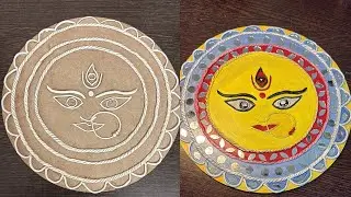 Maa Durga 🙏🏻| Durga Maa Lippan Art #durgamaa #lippanart #artwork #diy #mirrorwork @DeepthiMasireddy 