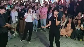 [STREET ARTIST] YU KAGAWA, HYOJIN & YOUNGWON. INTERACTIVE HONGDAE BUSKING. 230928.