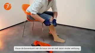 Olmed | instructievideo | Olslide All-in-one aantrekken voor kousen met gesloten teen.