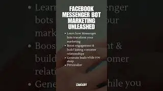 Facebook Messenger Bot Marketing Unleashed 📱🤖        #messengerbot #facebookmessengerbots #salesfu