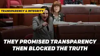 Senator Jacqui Lambie: Demand for Transparency and Integrity in Government