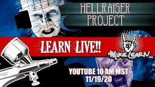Watch and LEARN: Mike paints Hellraiser Pinhead Underpainting LIVE