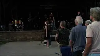 Crystal Bomgardner sings the National Anthem at the Elizabethtown Fair